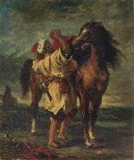 Eugene Delacroix Arab Sadding His Horse china oil painting reproduction